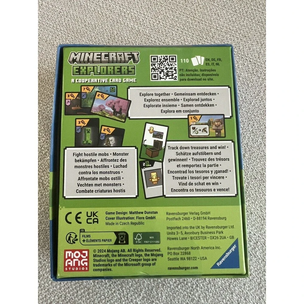 Minecraft Explorers Game Family Games‎ by Ravensburger. Complete. VG Condition